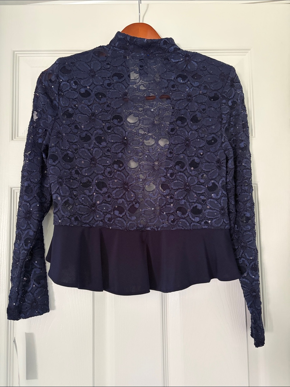 R&M Richards Navy Lace Jacket Dress Set - Picture 5 of 6